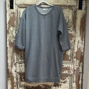 GAP Oversized Sweatshirt Dress w/Pockets, 3/4 Sleeve, Size M
